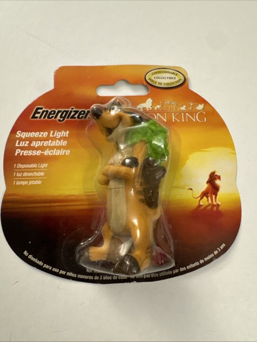 Lion King Movie Energizer Squeeze Light Figure Toy Timon W4